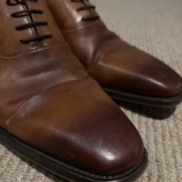 Magnanni Saffron Lace-Up Oxford Cuero Brown Leather Shoes 11M Made in Spain main image 11
